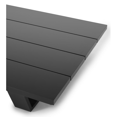 Pagino lounge poef in zwart aluminium