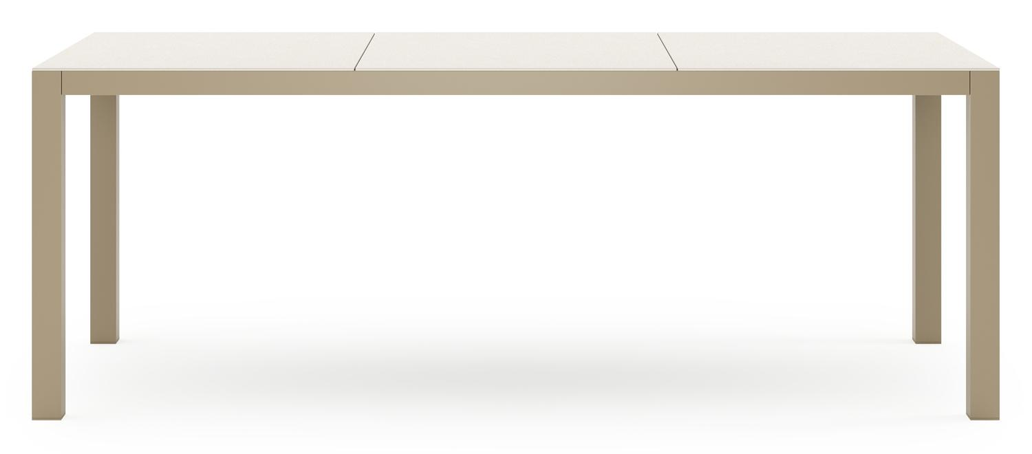 Toma tuintafel beige aluminium en volkeramiek beige - L 200 x B 90 x H 72,5 cm