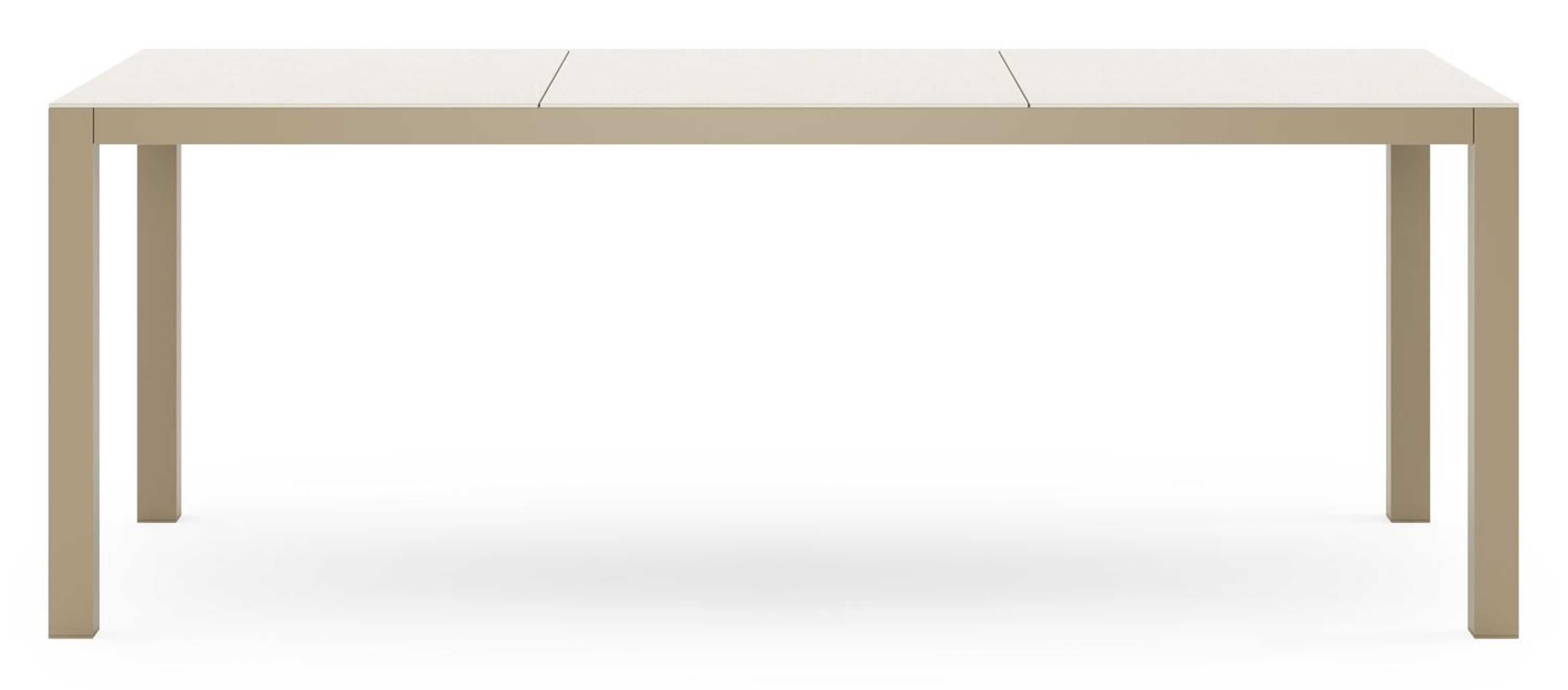 Toma tuintafel beige aluminium en volkeramiek beige - L 200 x B 90 x H 73 cm