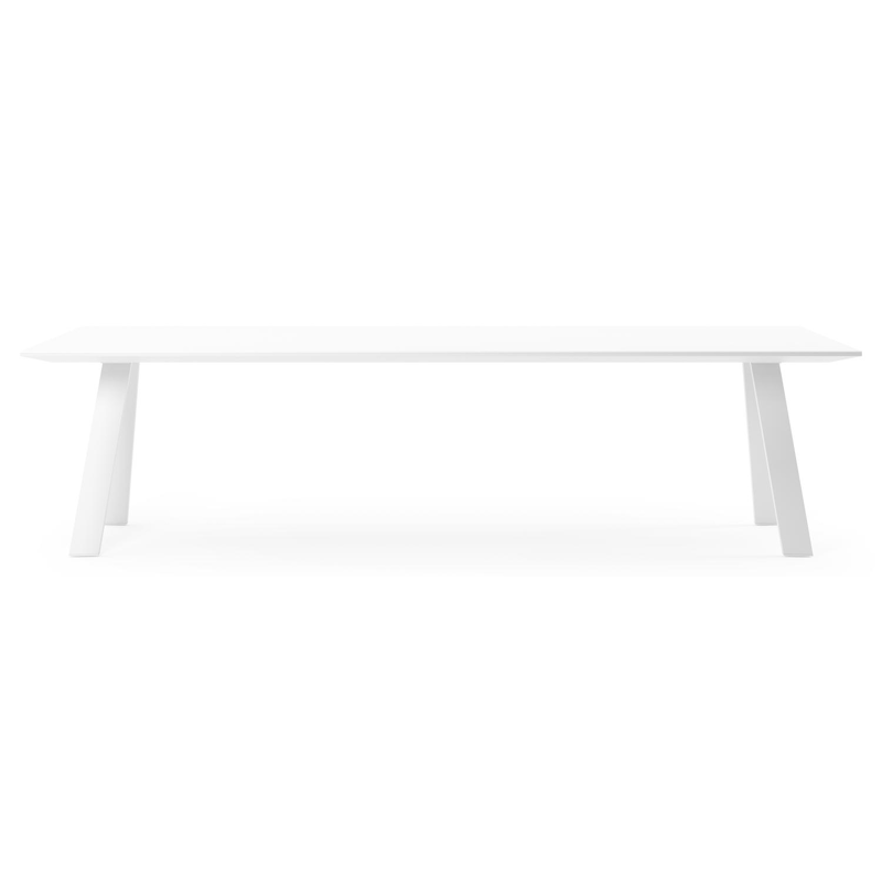 Cesano tuintafel in wit aluminium en volkeramiek arctic white - L 280 x B 110 x H 75 cm