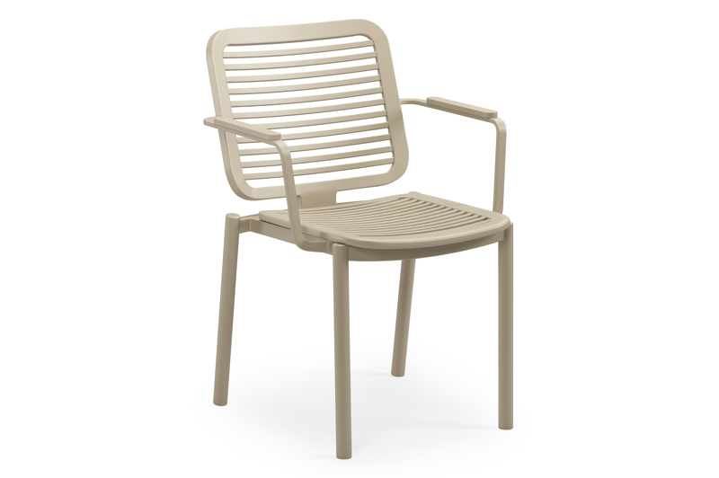 Fano tuinstoel in beige aluminium