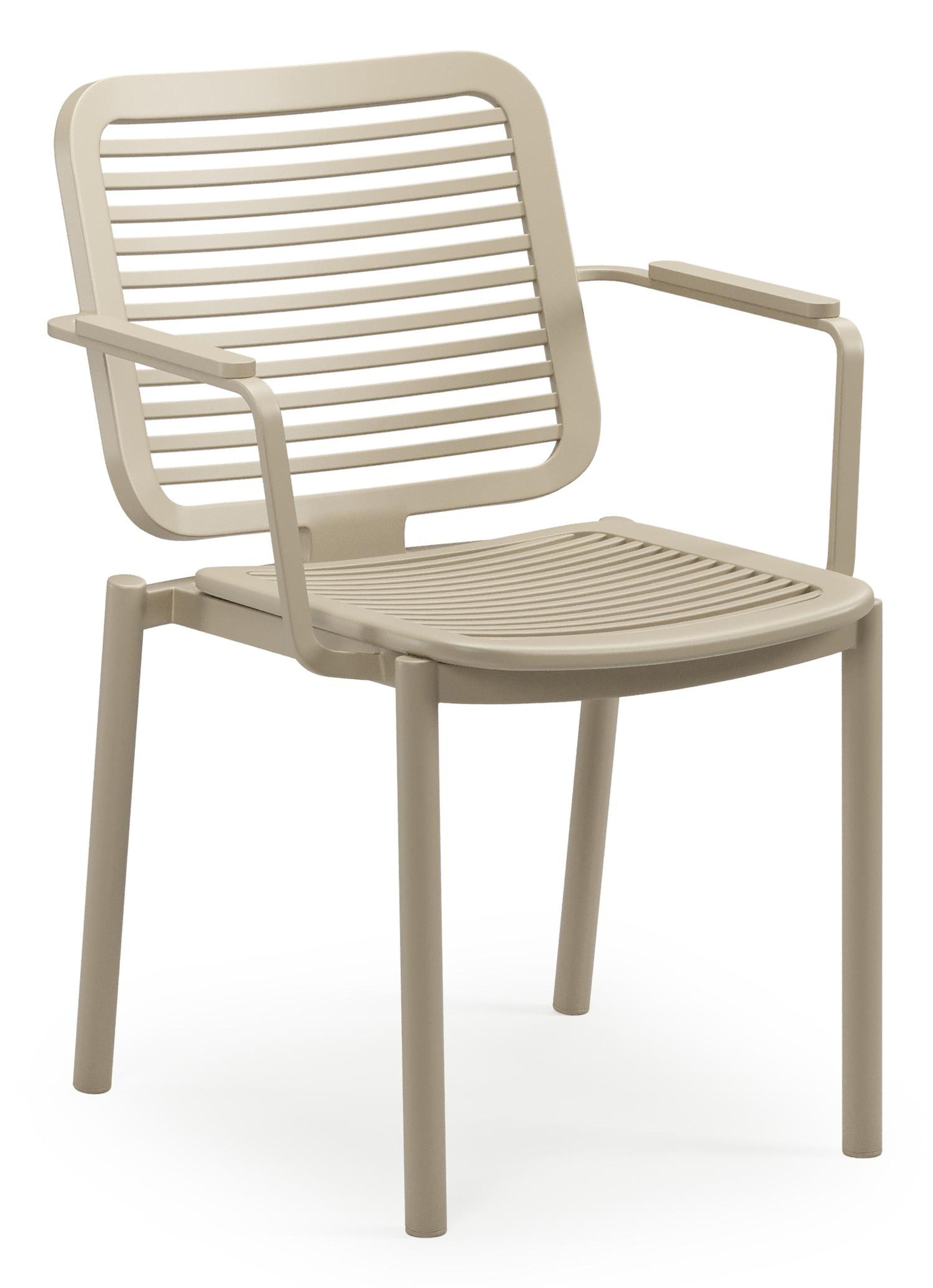 Chaise de jardin Fano en aluminium beige