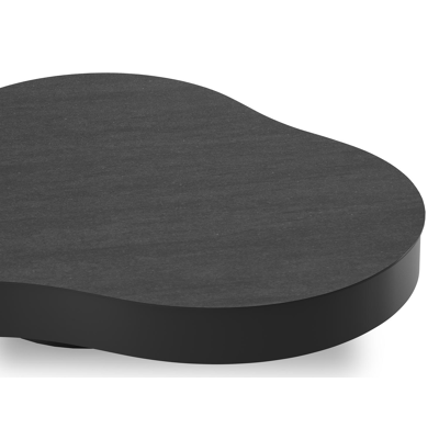 Lomano loungetafel cloud in zwart aluminium en volkeramiek Basalt Black - L 131 x B 108 x H 25 cm