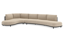 Chaise longue droite + 3-pl