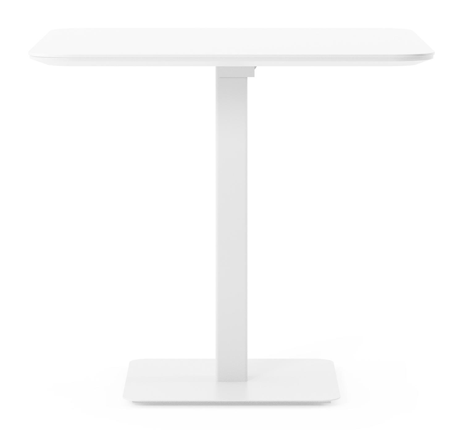 Fano kantelbare tuintafel afgerond vierkant in wit aluminium - L 80 x B 80 x H 73 cm