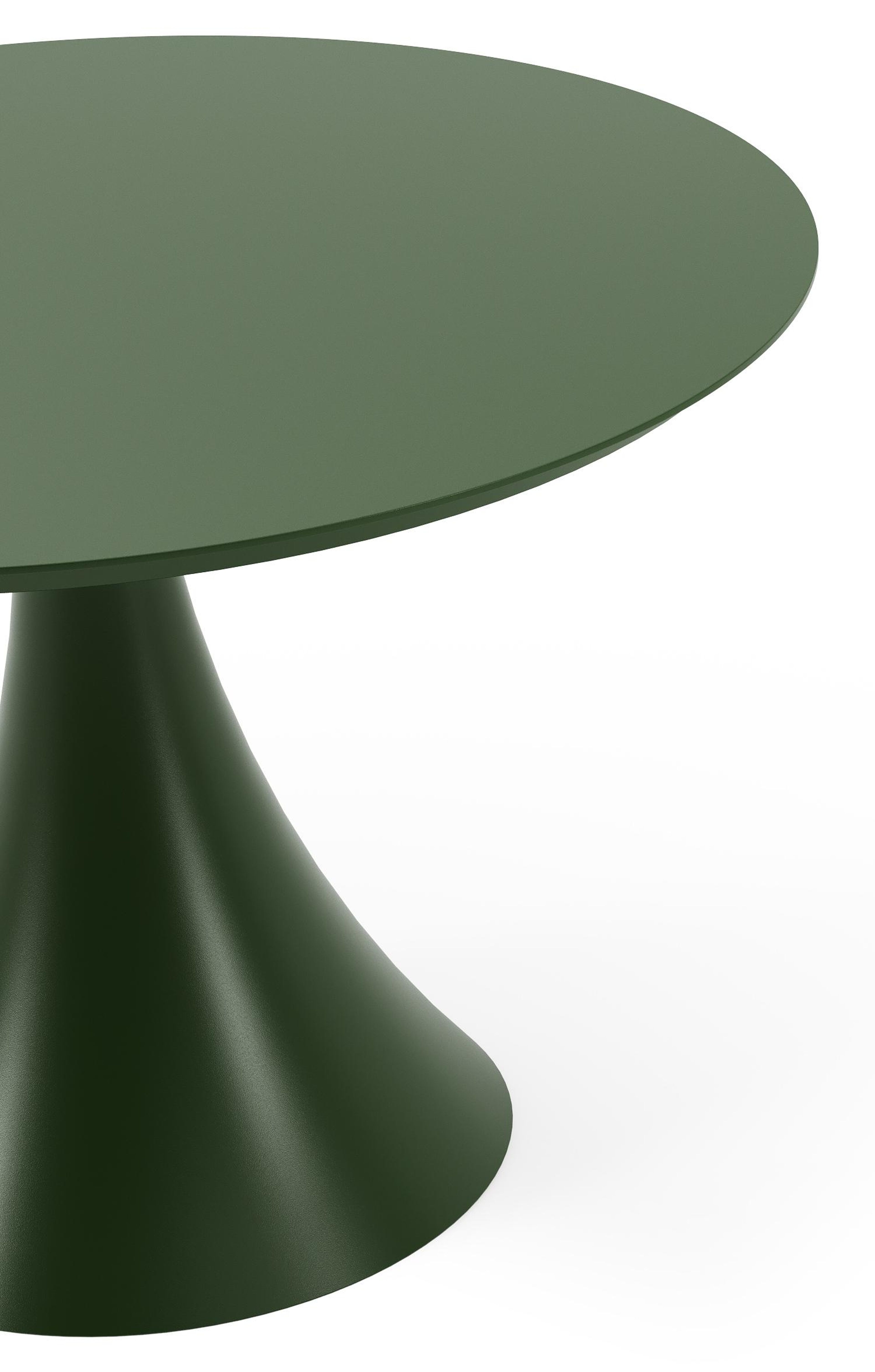 Fano tuintafel in groen aluminium - Dia. 110 x H 75 cm