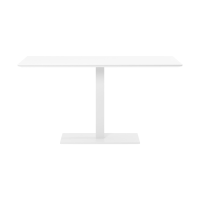 Piemonte tuintafel in wit aluminium en volkeramiek arctic white - L 140 x B 80 x H 72,5 cm