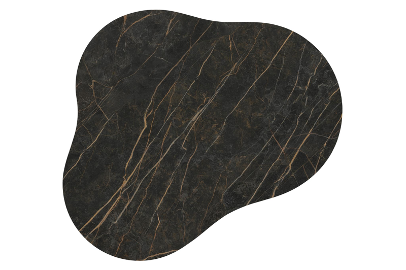 Lomano loungetafel cloud in zwart aluminium en volkeramiek Black Obsession - L 131 x B 108 x H 25 cm