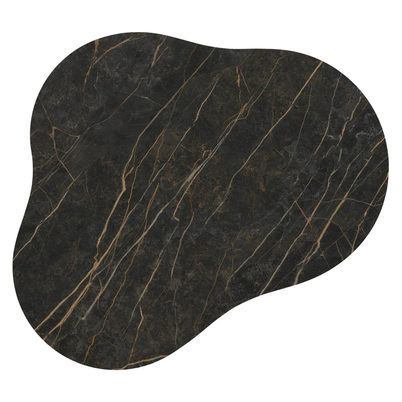 Lomano loungetafel cloud in zwart aluminium en volkeramiek Black Obsession - L 131 x B 108 x H 25 cm