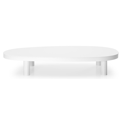 Donato loungetafel in wit aluminium en volkeramiek arctic white - L 151 x B 90 x H 25 cm