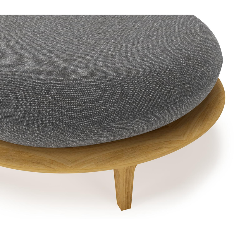 Bomero poef in teak met savane tornado all weather sunbrella® luxe kussen