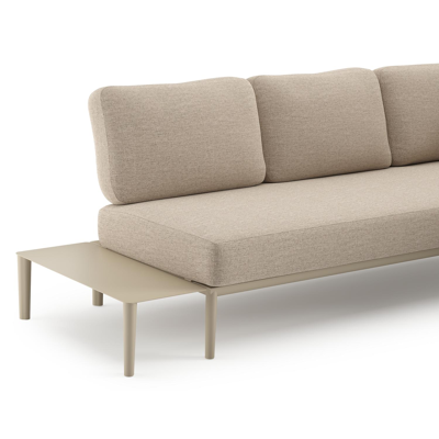 Tolosa loungehoek in beige aluminium met rustic weather+ softtouch kussen