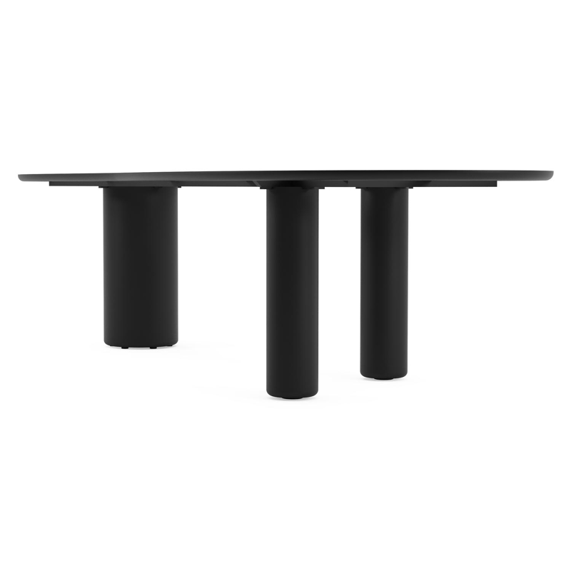 Amico tuintafel organisch in zwart aluminium en volkeramiek Taj Mahal - L 320 x B 120 x H 73.5 cm