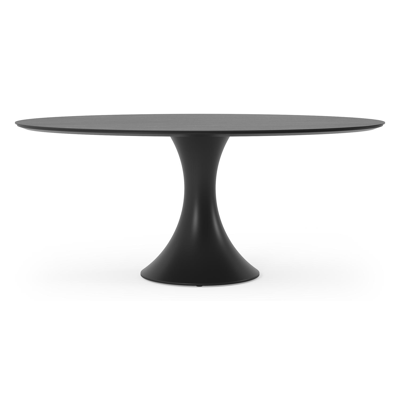 Fano tuintafel ovaal in zwart aluminium en volkeramiek basalt black - L 180 x B 110 x H 75 cm