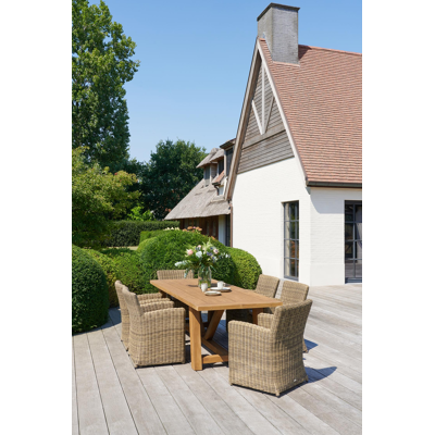 Beauville tuinstoel in bruin wicker