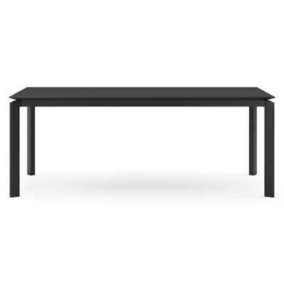 Cirello tuintafel in zwart aluminium en volkeramiek nero black - L 200 x B 100 x H 75 cm