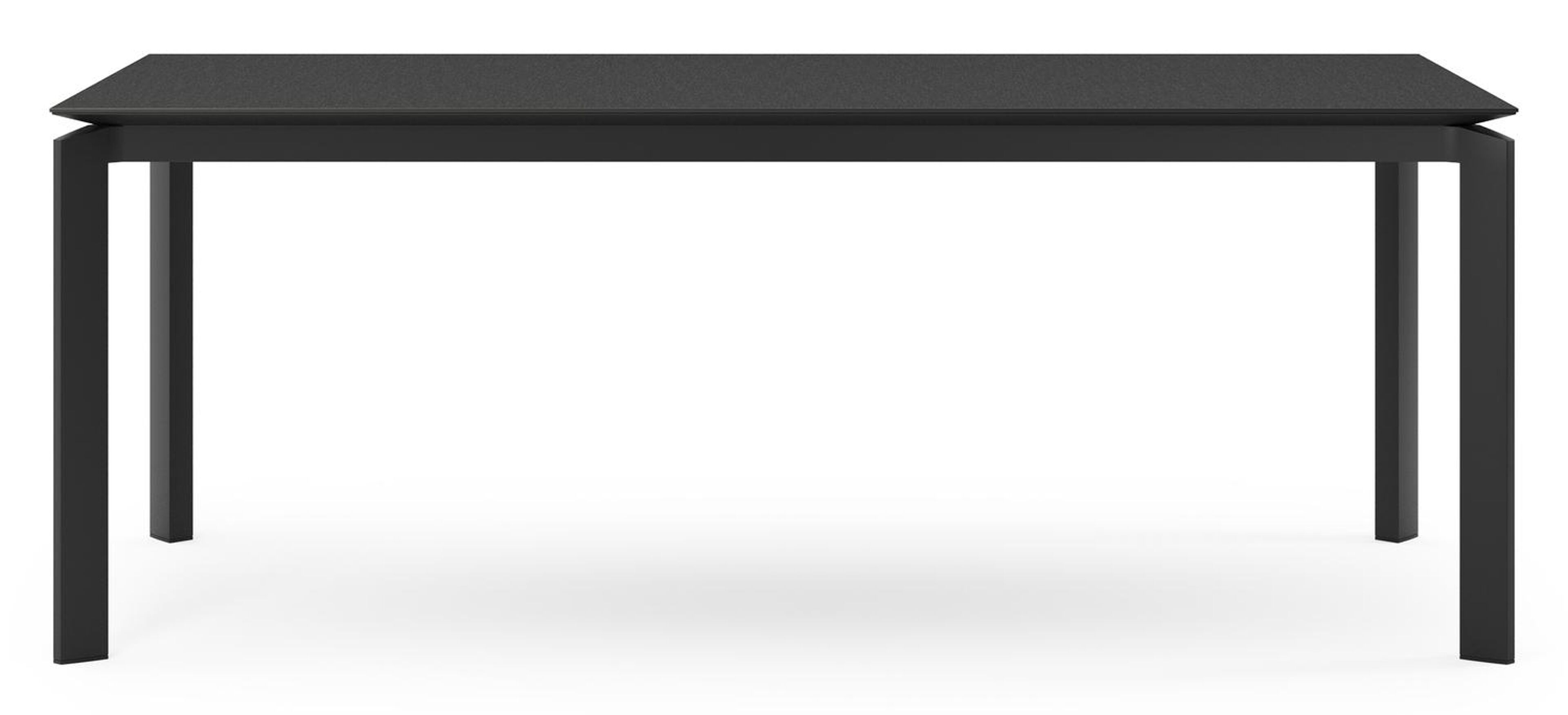 Cirello tuintafel in zwart aluminium en volkeramiek nero black - L 200 x B 100 x H 75 cm