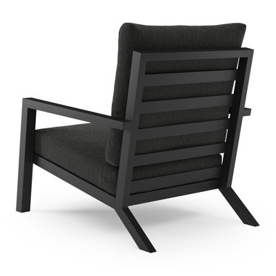 Arnes loungestoel in zwart aluminium met sky black weather+ softtouch kussen
