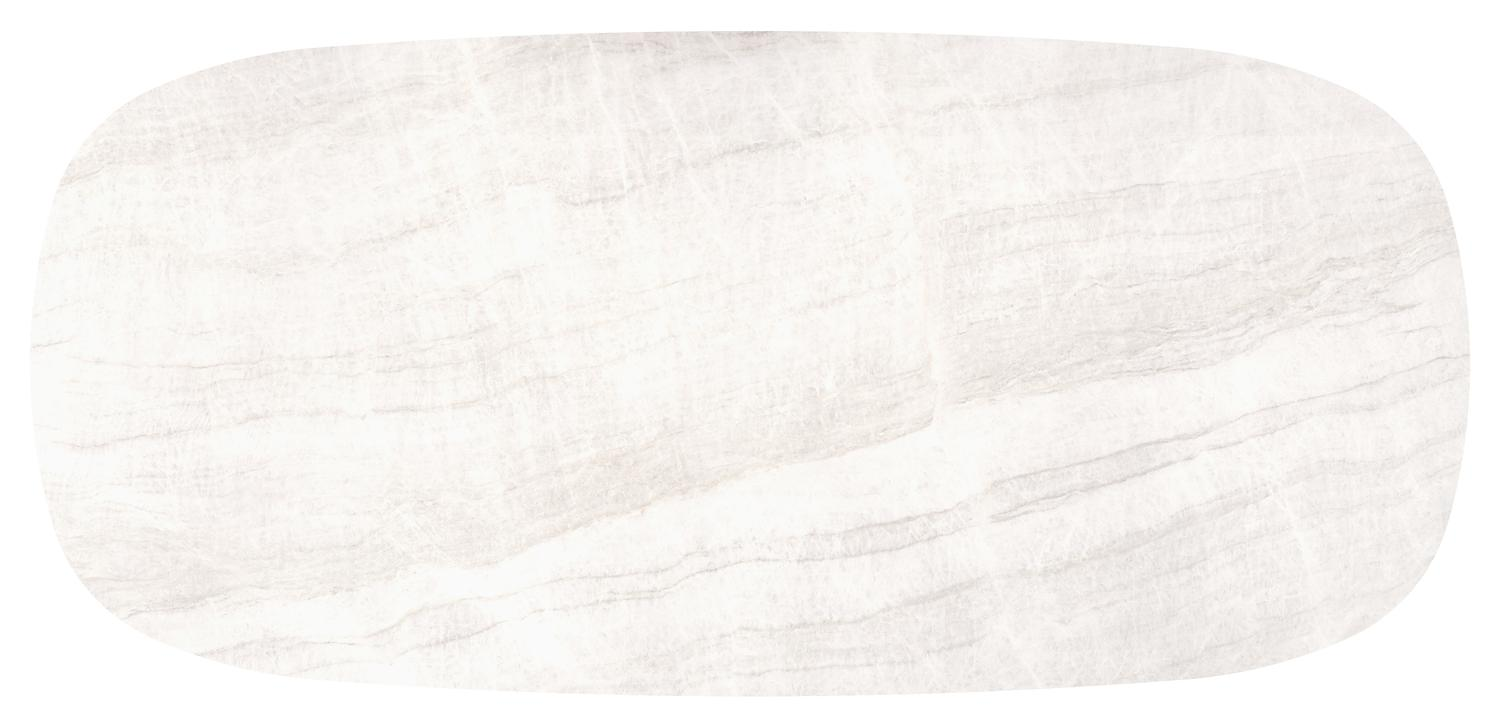 Amico tuintafel bombo xl in wit aluminium en volkeramiek Taj Mahal - L 320 x B 148 x H 73.5 cm