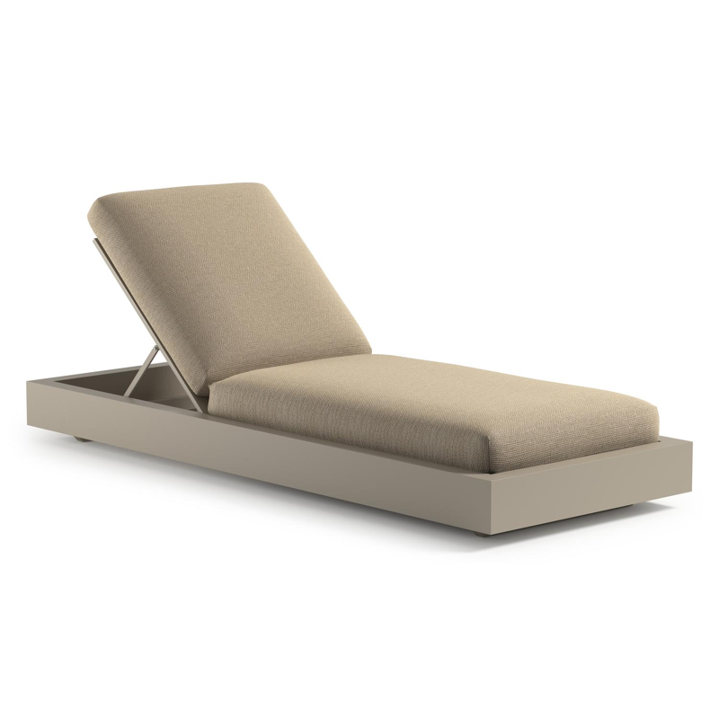 Como verstelbaar ligbed in beige aluminium met althea camel all weather cosytica