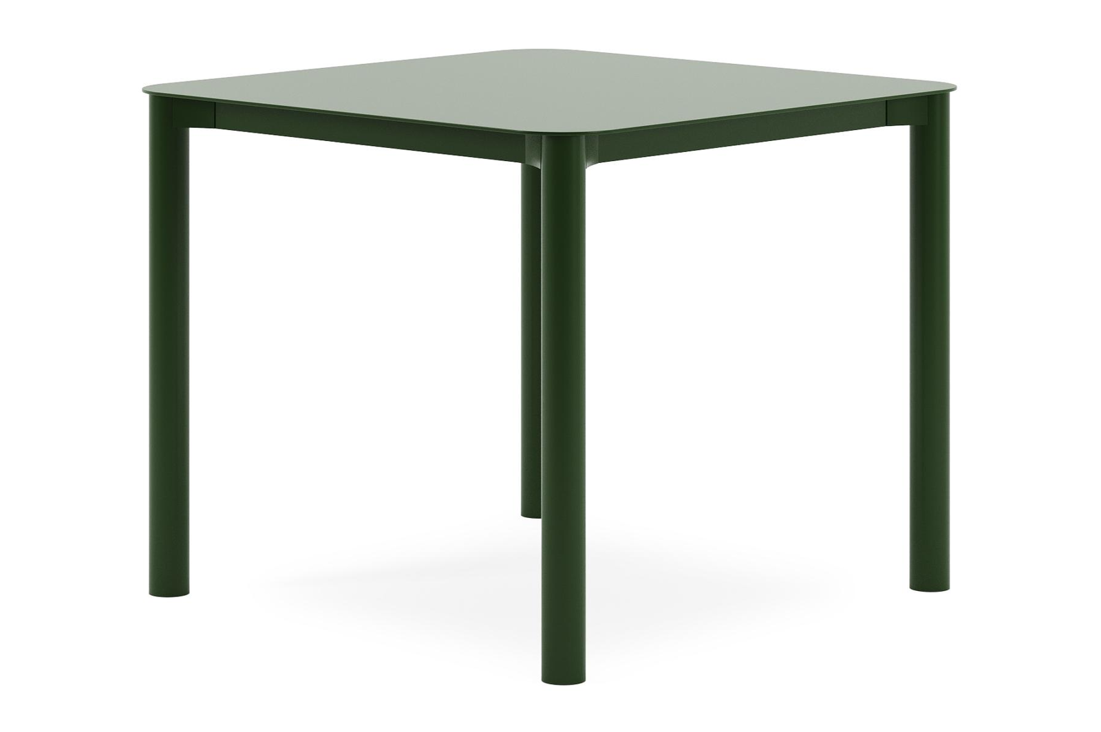 Orso tuintafel afgerond vierkant in groen aluminium - L 90 x B 90 x H 75 cm