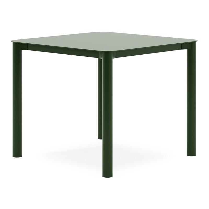 Orso tuintafel afgerond vierkant in groen aluminium - L 90 x B 90 x H 75 cm