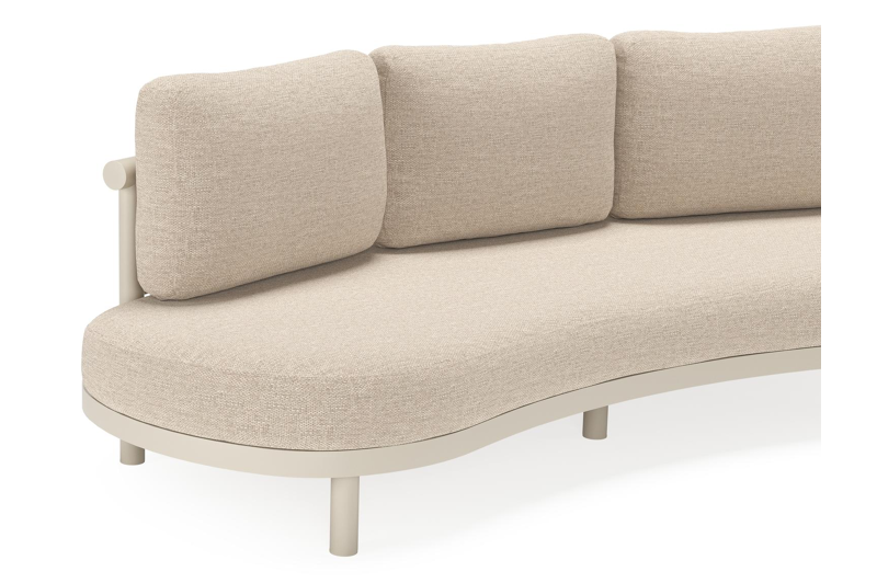 Lindo loungeset in beige aluminium met rustic weather+ softtouch kussens