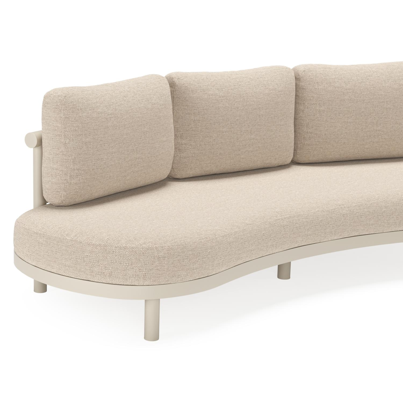Lindo loungeset in beige aluminium met rustic weather+ softtouch kussens