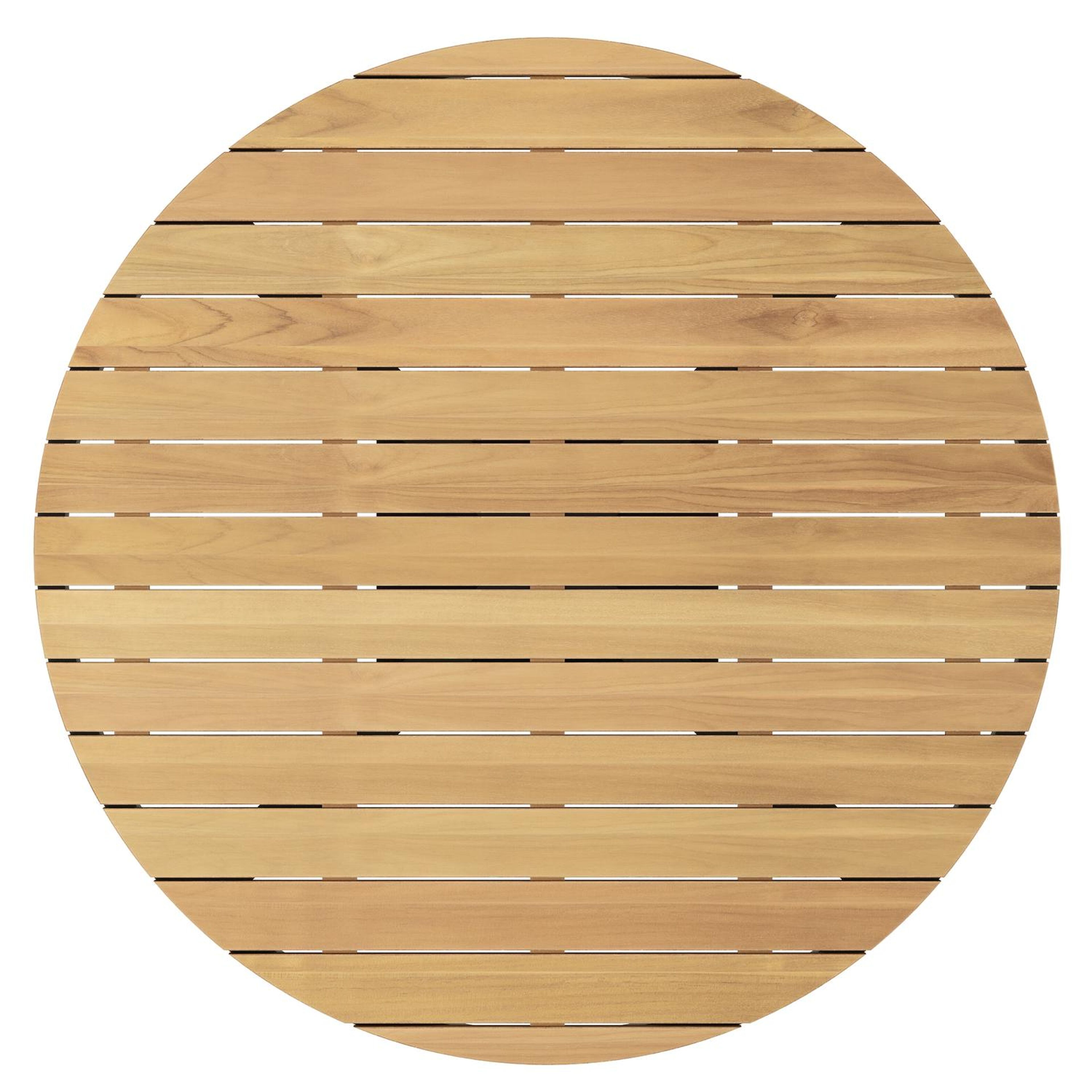 Fano tuintafel rond in zwart aluminium en teak - Dia. 148 x H 75 cm