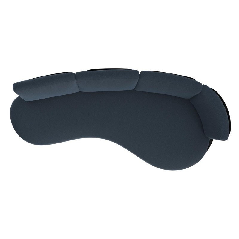 Donato loungebank in zwart aluminium met heritage indigo All Weather Sunbrella® luxe kussen