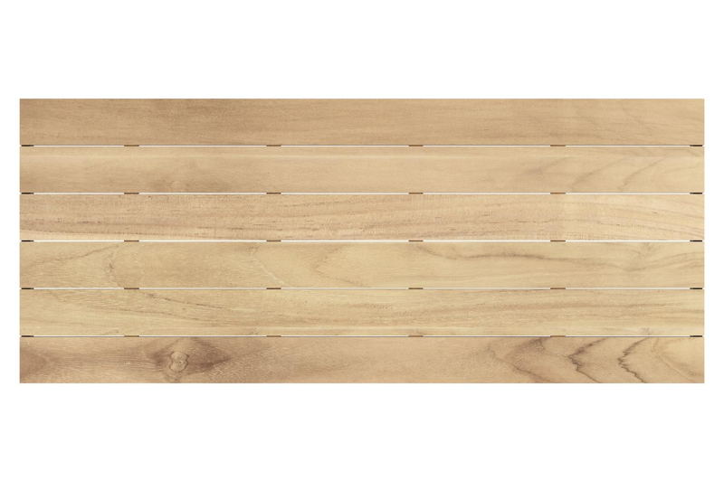 Capri tuintafel in zwart aluminium en teak - L 240 x B 100 x H 75,5 cm