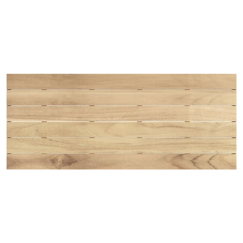 Capri tuintafel in zwart aluminium en teak - L 240 x B 100 x H 75,5 cm