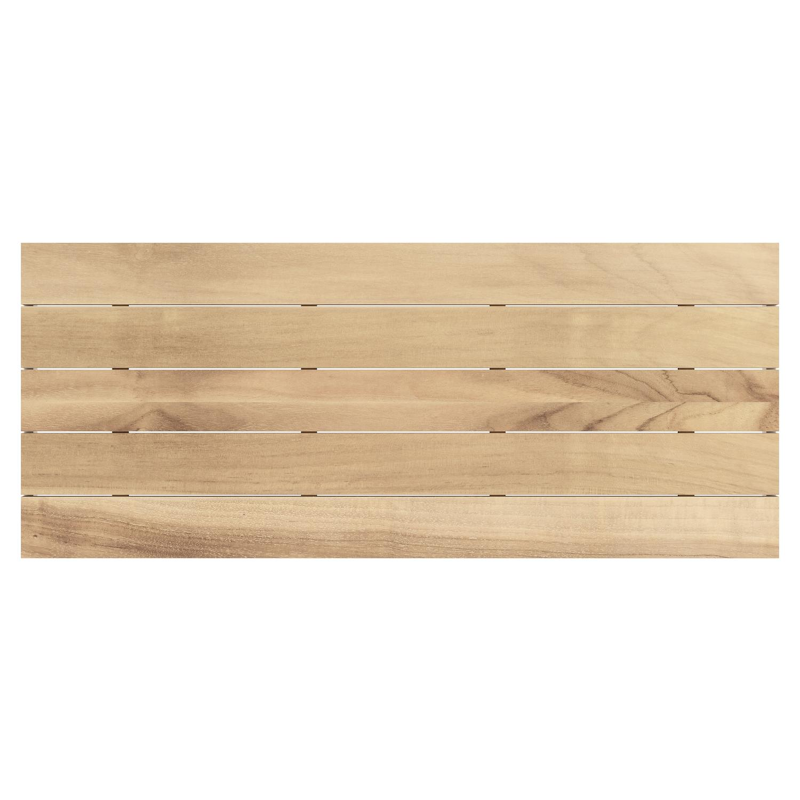 Como tuintafel in wit aluminium en teak - L 240 x B 100 x H 75 cm