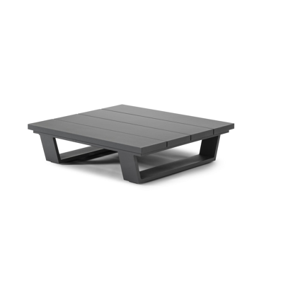 Pagino lounge poef in zwart aluminium