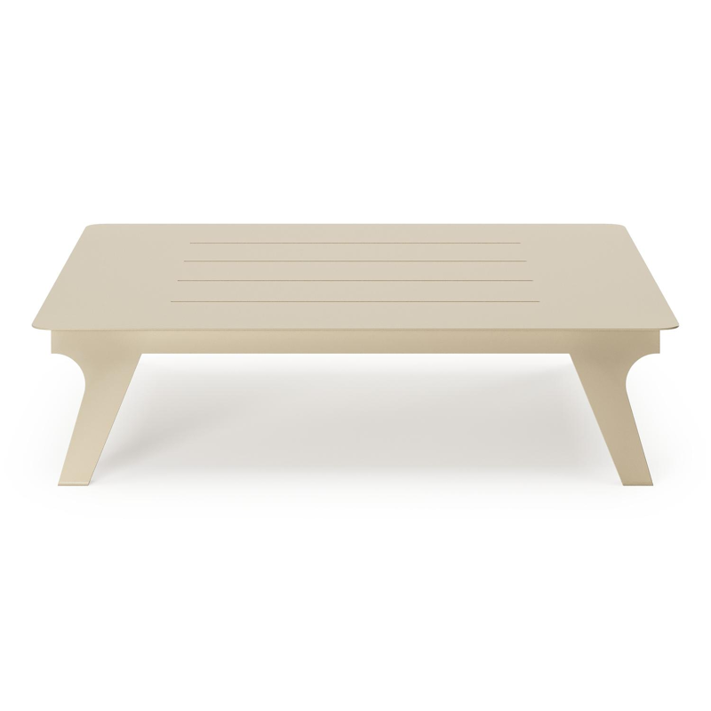 Bolzano loungetafel in beige aluminium - L 83.5 x B 83.5 x H 20 cm