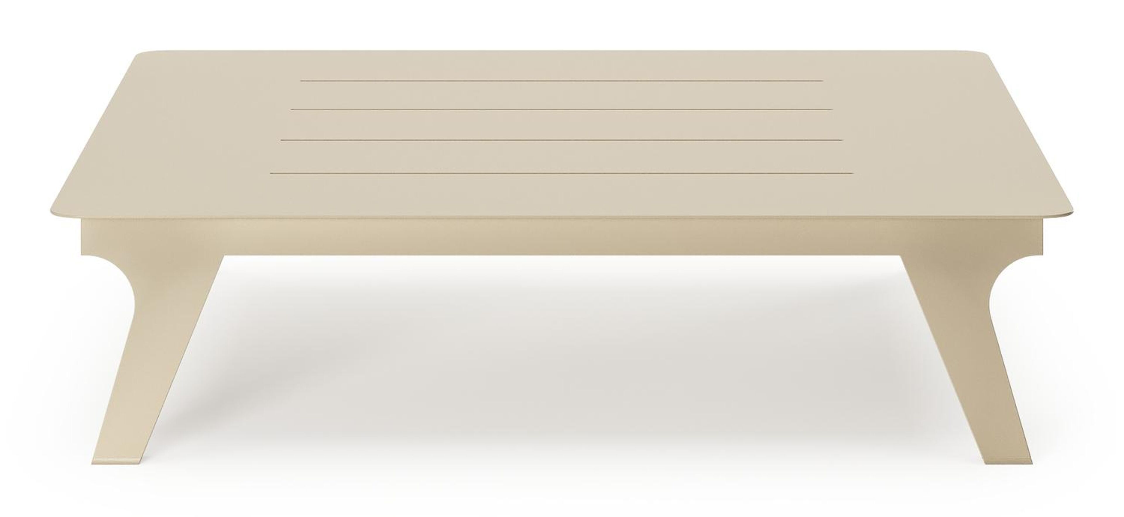 Bolzano loungetafel in beige aluminium - L 83.5 x B 83.5 x H 20 cm