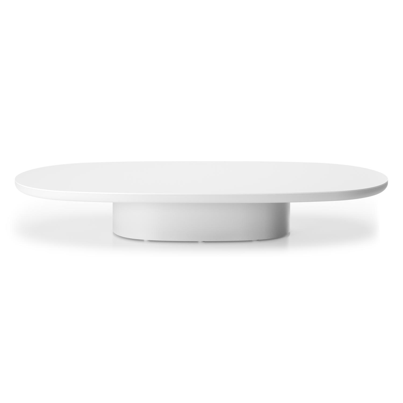 Amico loungetafel bombo in wit aluminium en volkeramiek Arctic White - L 171 x B 89 x H 24 cm