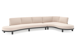 Chaise longue gauche + 3 places organique