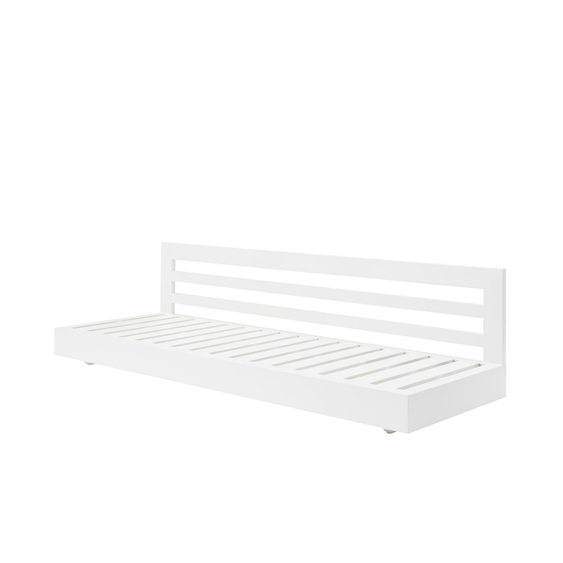 Como loungebank in wit aluminium met savane whisper all weather sunbrella® luxe kussens