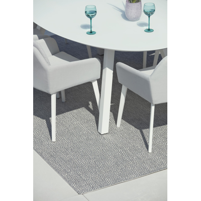 Altera tuinstoel wit-grijs - aluminium en textilene