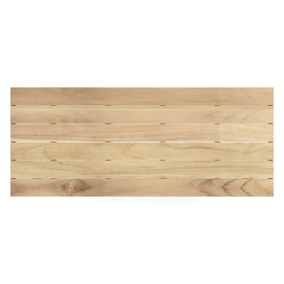 Nano tuintafel in zwart aluminium en teak - L 240 x B 100 x H 75 cm