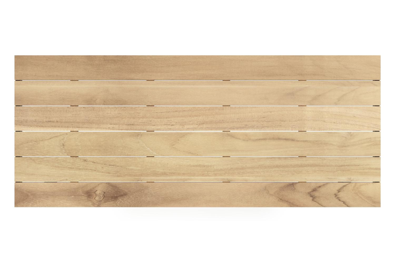 Nano tuintafel in zwart aluminium en teak - L 240 x B 100 x H 75 cm