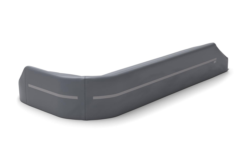 Donato beschermhoes lounge chaise longue links + 3-zit - L1: 413 cm x L2: 204 cm x B: 97 cm x H: 68 cm