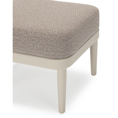 Pouf Orso en aluminium beige et coussins en all weather sunbrella® luxe Wander Manioc