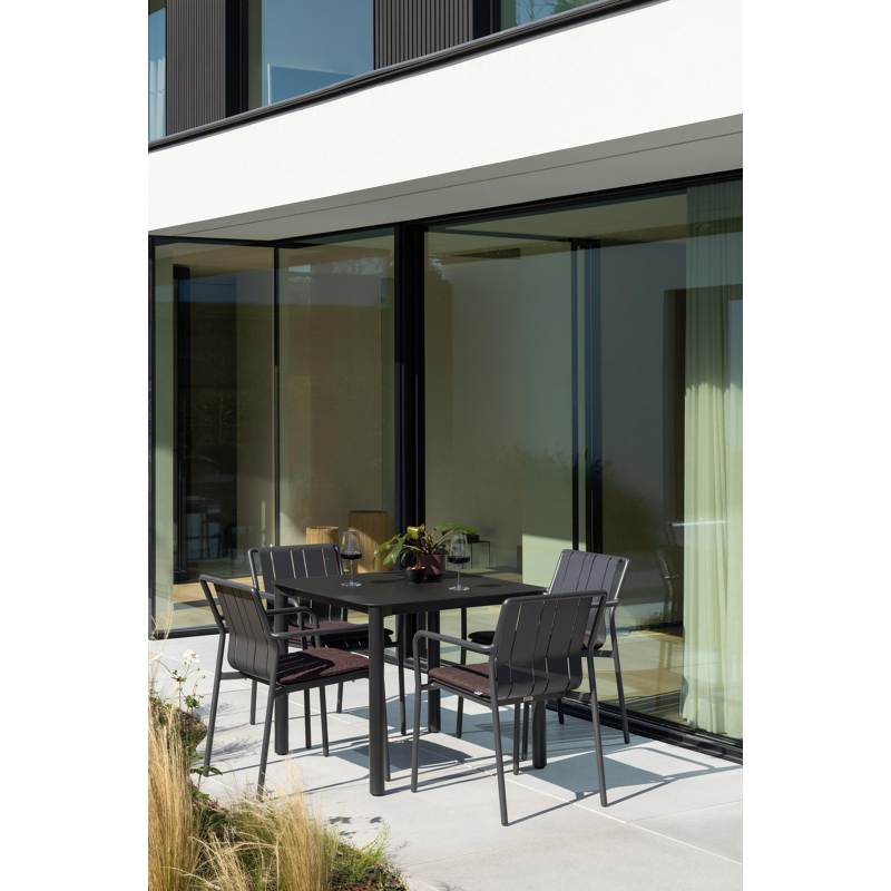 Bolito tuinstoel in zwart aluminium