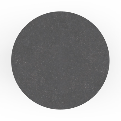 Nano tuintafel in zwart aluminium en volkeramiek pierre bleue - Dia. 130 x H 71 cm