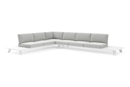 3-zit hoek links/rechts + 3-zit + zijtafels