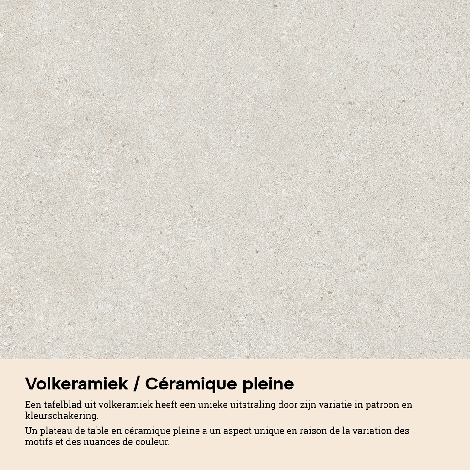 Rondino picknicktafel in beige aluminium en volkeramiek Shilin - Dia. 148 cm