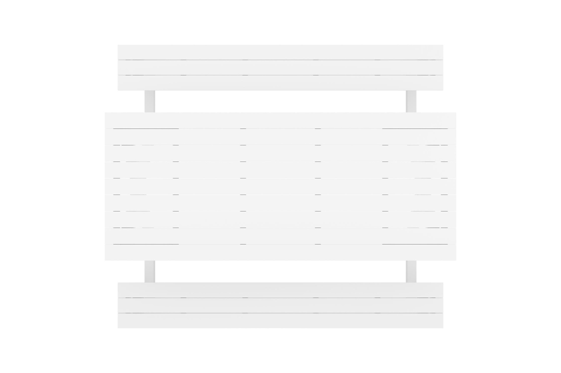 Mundo picknicktafel in wit aluminium - L 200 x B 174 x H 75 cm