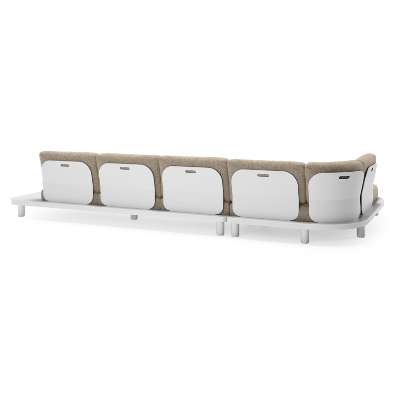 Donato loungehoek in wit aluminium met all weather cosytica Bora Jungle kussen